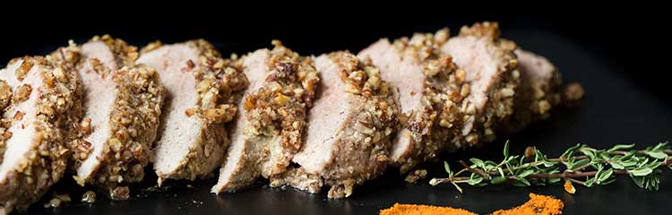 emily's fresh kitchen, eat heal thrive, pork tenderloin, pecan crusted pork tenderloin