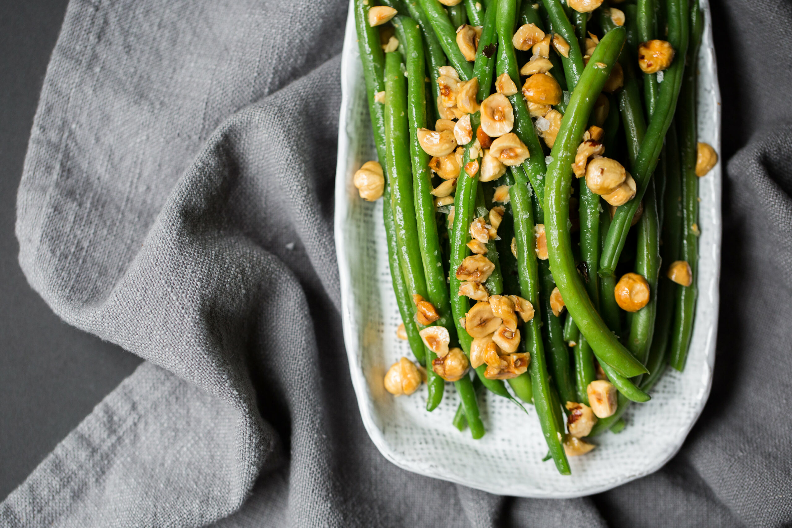 French Green Beans with Roasted Hazelnuts