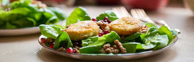 Butter Leaf Salad, Goat Cheese medallions, Emily's Fresh Kitchen