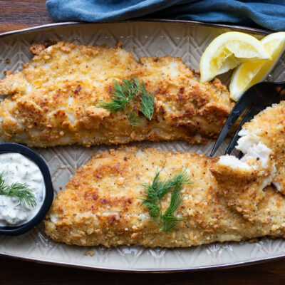 Macadamia Nut Crusted Walleye