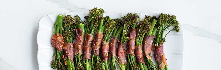 emily's fresh kitchen, broccolini, prosciutto broccolini