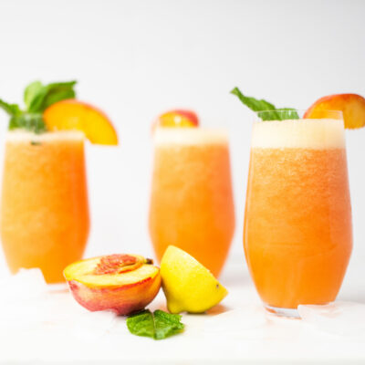 Peach Flip Cocktails