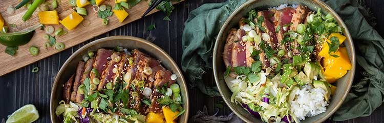 ahi tuna bowls, emily's fresh kitchen