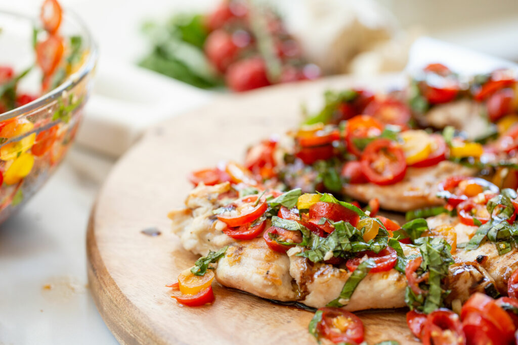 Grilled Chicken Bruschetta