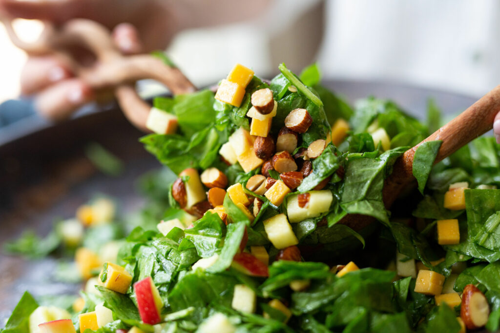Apple, Cheddar, and Smoked Almond Salad