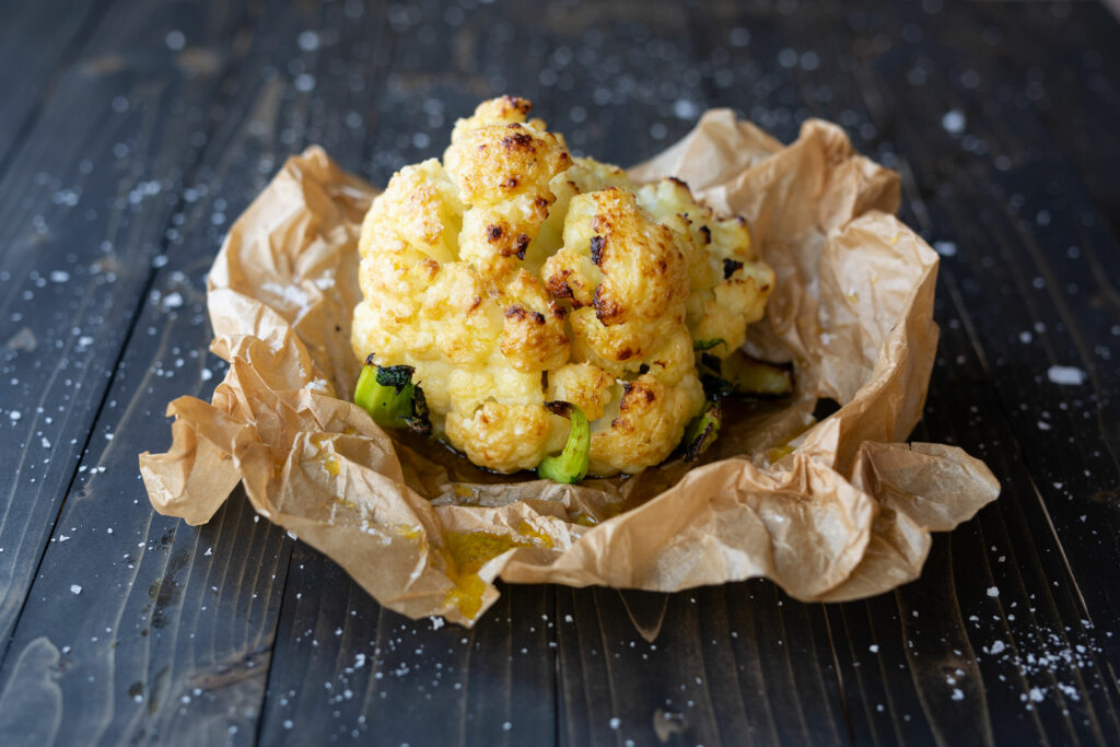 whole roasted cauliflower