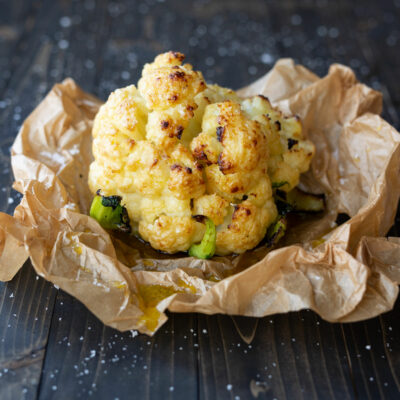 whole roasted cauliflower