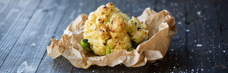 roasted caulflower, Miznon cauliflower
