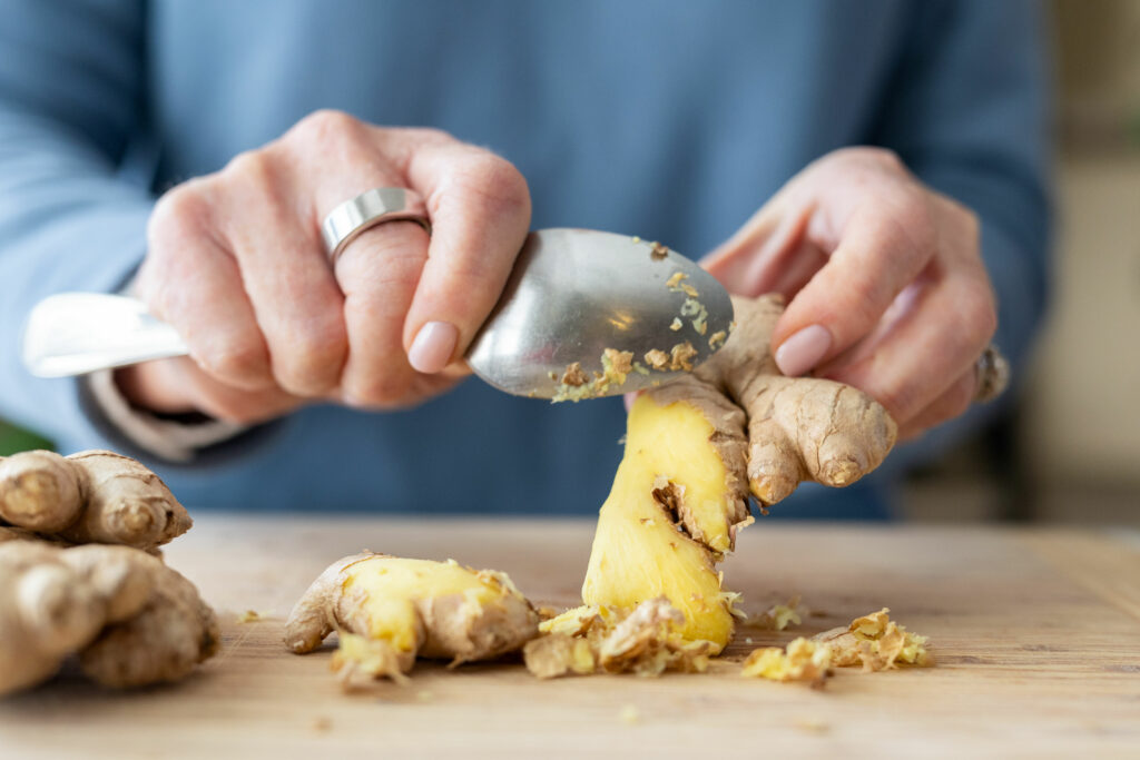 Peeling Ginger