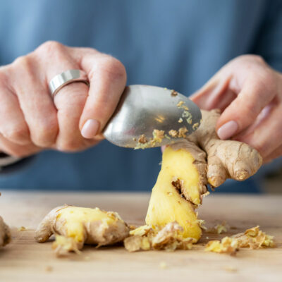 Peeling Ginger