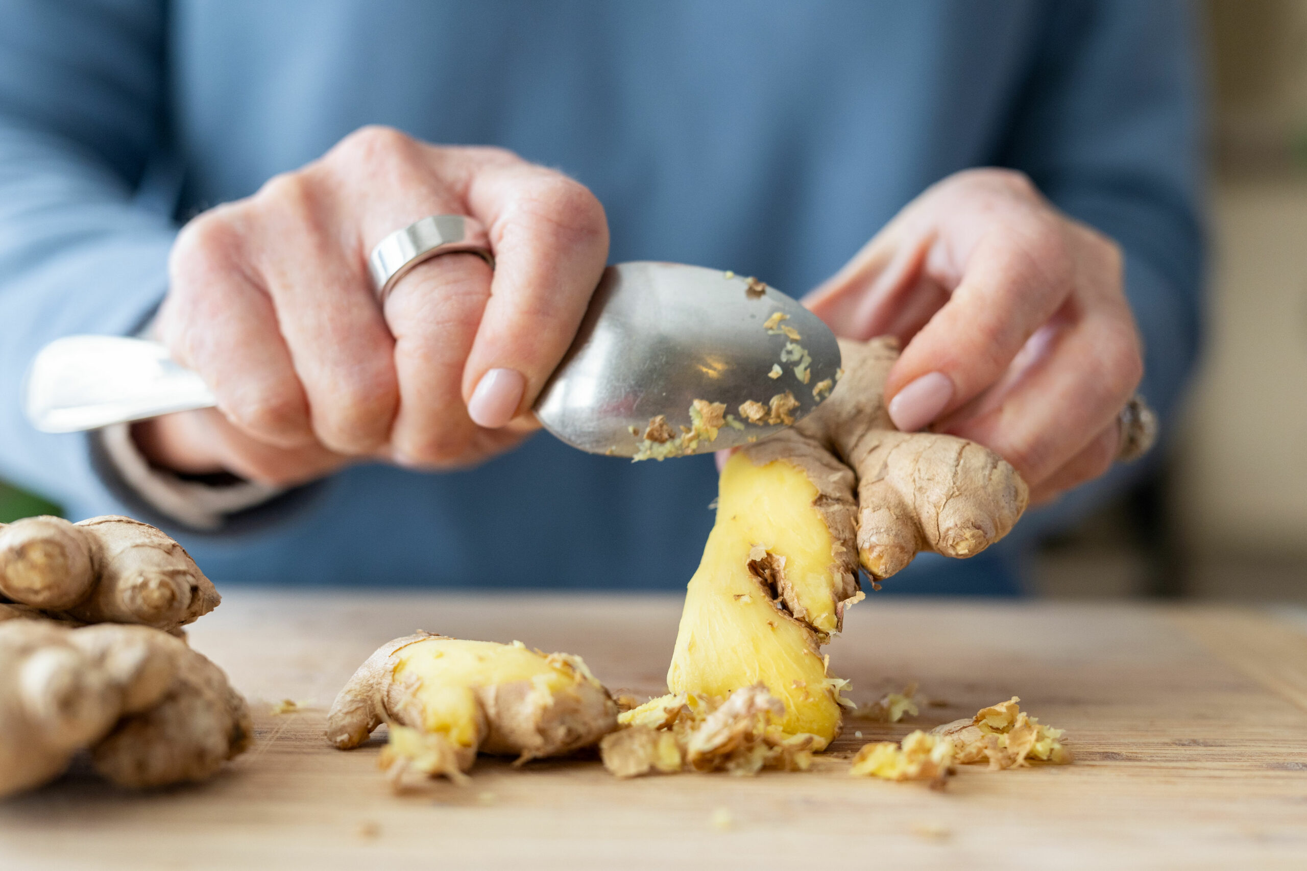 Peeling Ginger