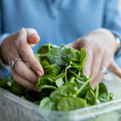 Freezing spinach